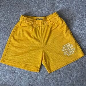 Eric Emanuel Yellow/Off-White Small Shorts